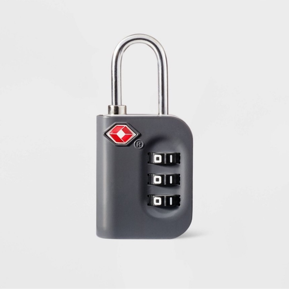 Gray Combination Lock, TSA (Open Box)